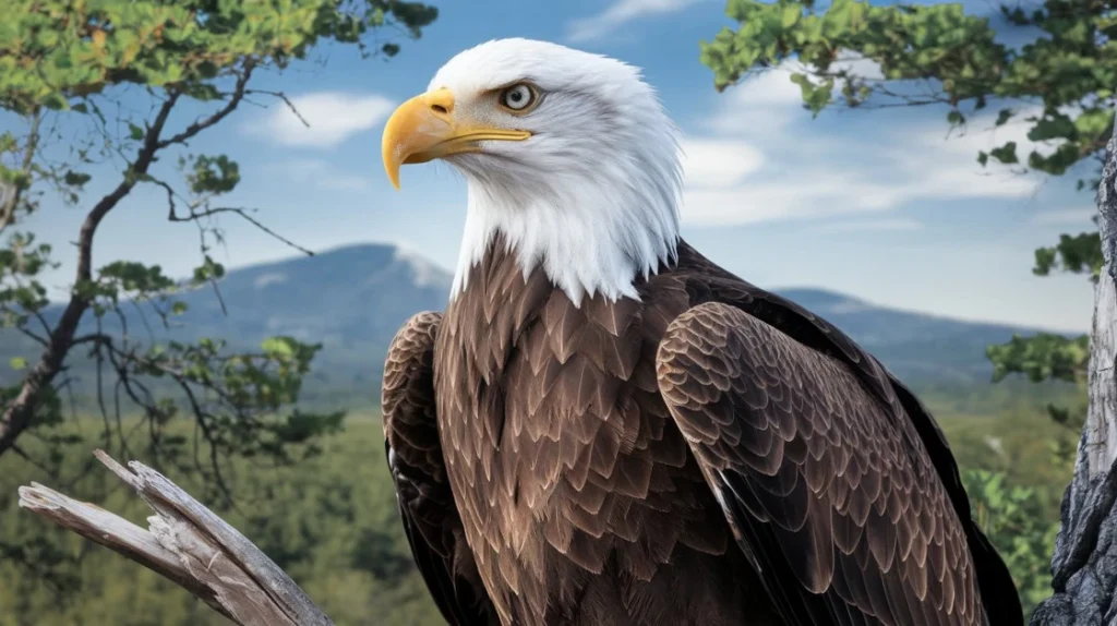 Imagem destacada de uma águia de cabeça branca do Blog das Aves