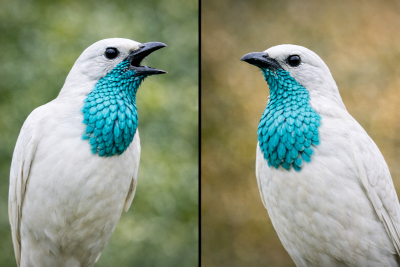 Imagem destacada do Blog das Aves de uma Araponga.